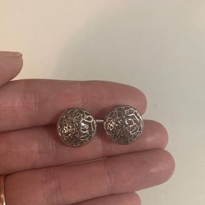 Silver stud earrings